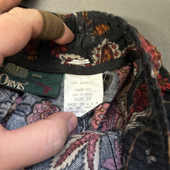 Orvis Women's Floral Maxi Skirt Vintage Size 10 Wrap Style Cottagecore Prairie - Picture 4 of 7